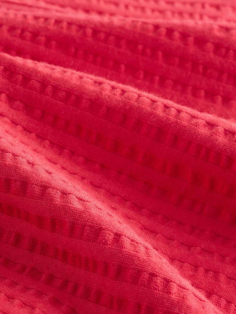 Red Broderie Jersey Hanky Hem Bandeau Playsuit - Image 8 of 8