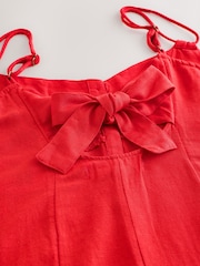 Red Button Down Midi Dress - Image 8 of 9