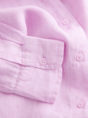샴브레이 핑크 - N. Premium 100% 리넨 셔츠 - 3의 이미지 2