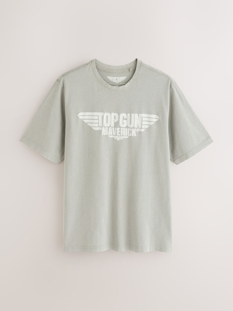 Green Top Gun Regular Fit Graphic Print Film T-Shirt - Image 2 of 5 Green Top Gun Regular Fit Graphic Print Film T-Shirt - Image 2 of 5