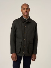 Skopes Green Ribble Showerproof Wax Jacket - Image 4 of 9