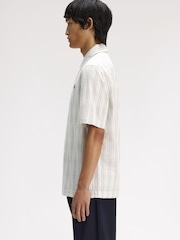 Fred Perry Cream Seersucker Check Shirt - Image 2 of 5