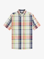 Fred Perry Blue Madras Shirt - Image 4 of 5