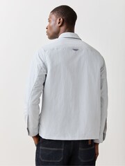 Fred Perry Light Grey Ripstop Pocket Overshirt - Image 3 of 6