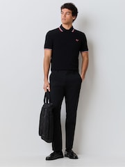 Fred Perry Black Tipped Polo Shirt - Image 2 of 5