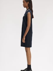 Fred Perry Blue The Sleeveless Shirt Dress - Image 2 of 5