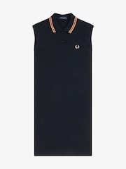 Fred Perry Blue The Sleeveless Shirt Dress - Image 5 of 5