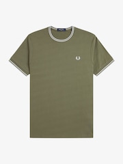 Fred Perry Green Fred Perry Twin Tipped Logo T-Shirt - Image 1 of 1