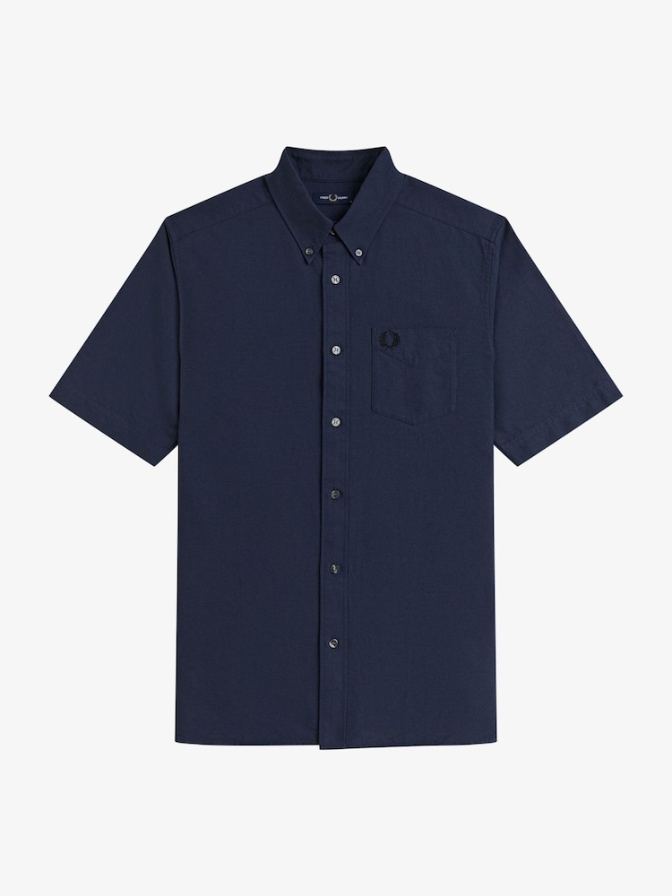 Fred Perry Dark Blue Oxford Shirt - Image 1 of 1