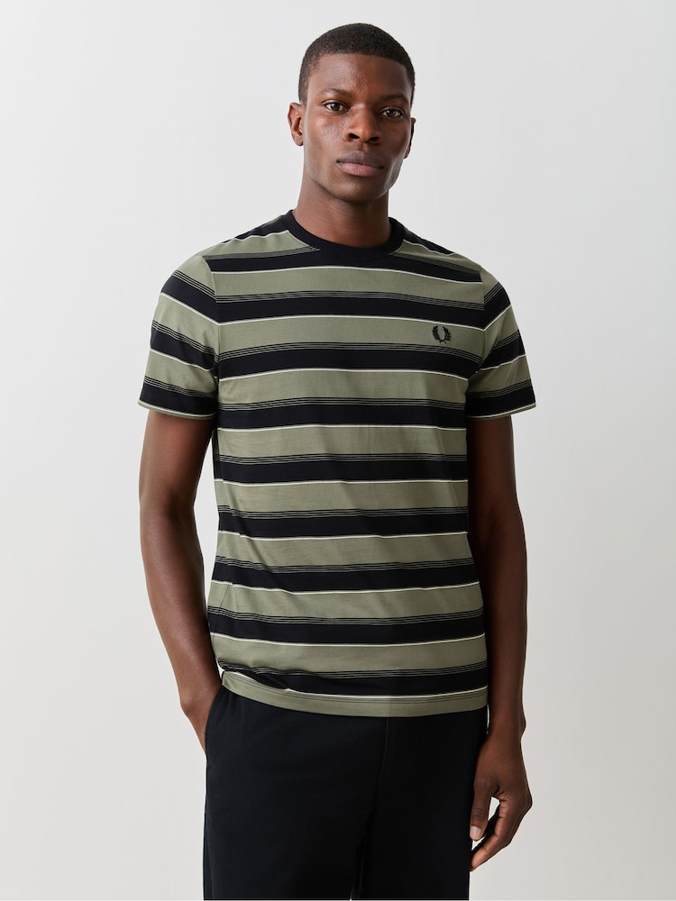 Fred Perry Black Twin Tipped Polo Shirt - Image 1 of 4 Fred Perry Black Twin Tipped Polo Shirt - Image 1 of 4