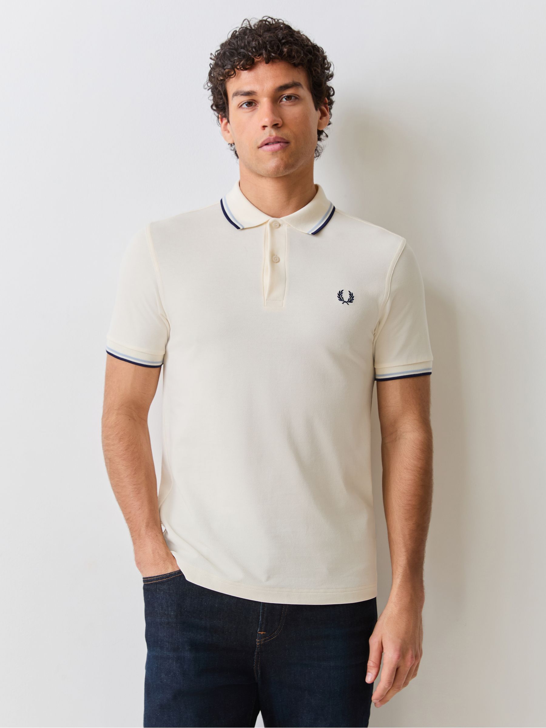 FRED PERRY 半袖ポロシャツ Sクリーム Buy Fred Perry Cream Tipped Short Sleeve Polo Shirt from Next USA