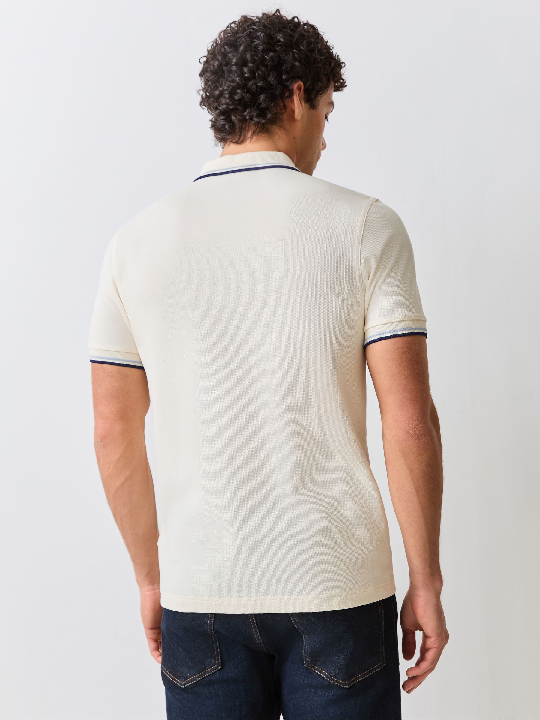 Buy Fred Perry Cream Tipped Short Sleeve Polo Shirt from Next USA