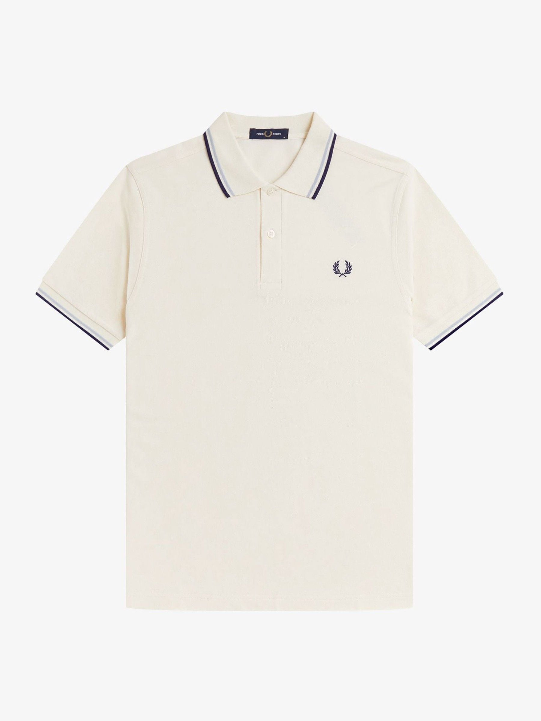 Buy Fred Perry Cream Tipped Short Sleeve Polo Shirt from Next USA