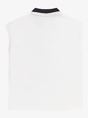 Fred Perry White Mesh Collar Polo Shirt - Image 3 of 3