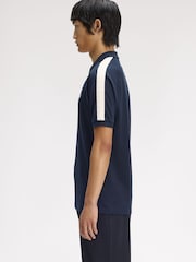 Fred Perry Blue Cable Taped Polo Shirt - Image 2 of 5