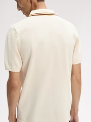 Fred Perry Cream Pointelle Knitted Shirt - Image 3 of 5