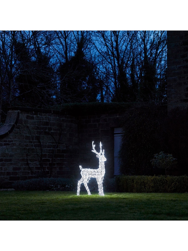 Lights4fun 1.2m Acrylic Stag LED Light Up Reindeer - Image 5 of 5