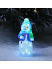 Lights4fun 34cm Snowman LED 3D Christmas Light Figure - Image 1 of 1