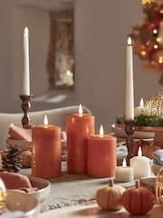 Lights4fun Orange TruGlow® Mottled LED Autumn Candle Trio - Image 5 of 7