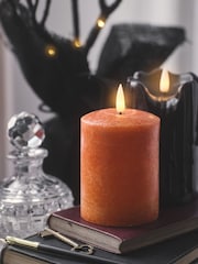 Lights4fun Orange TruGlow® Mottled LED Autumn Candle Trio - Image 7 of 7