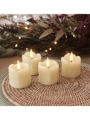 Lights4fun Ivory 4 TruGlow® Dripping Wax LED Votive Candle - Image 1 of 3