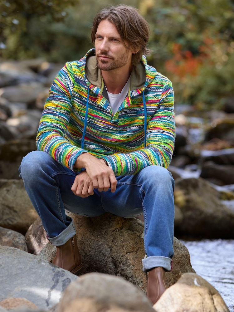 Joe Browns Green Button Placket Hoodie - Image 1 of 7 Joe Browns Green Button Placket Hoodie - Image 1 of 7
