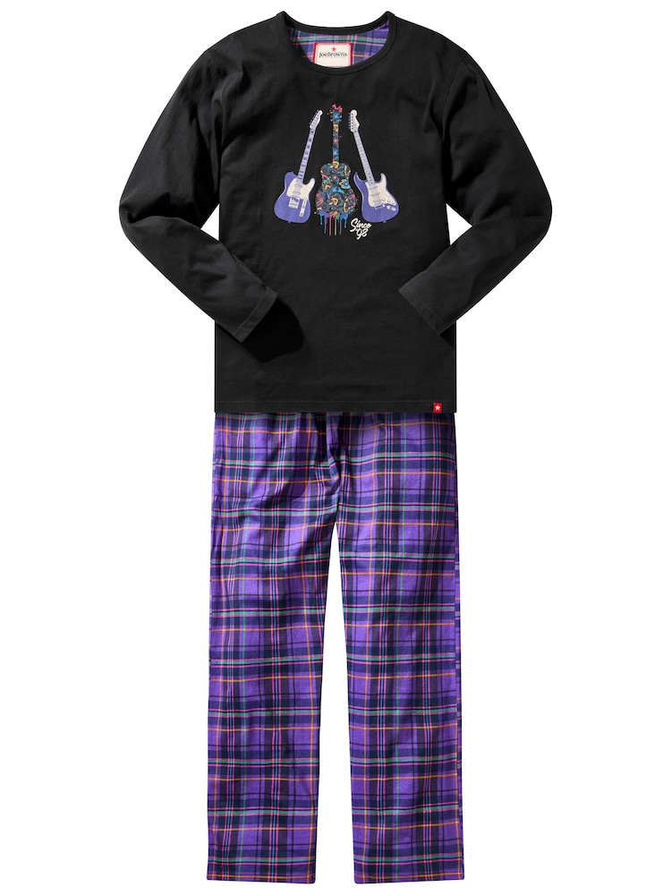 Joe Browns Purple Mens Music Print Pyjamas Set - Image 8 of 8 Joe Browns Purple Mens Music Print Pyjamas Set - Image 8 of 8