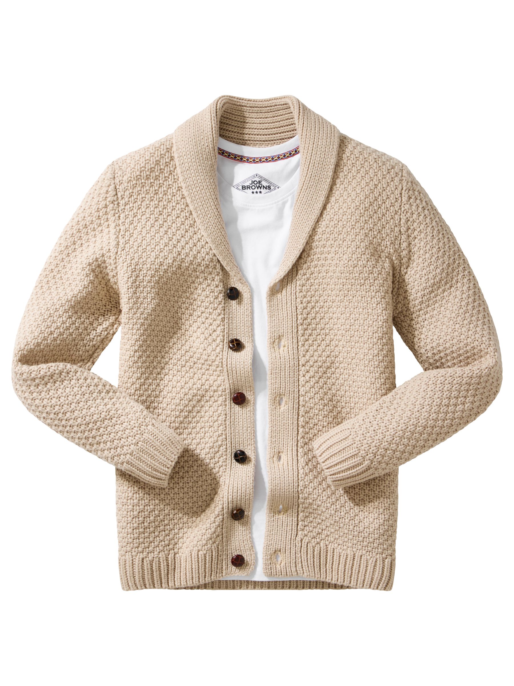BLACKWIDOWS Duo Cardigan Sweater L ベージュ Buy Joe Browns Cream Cosy Shawl Neck Winter Knit Cardigan from the