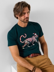 Joe Browns Candy Cane Tiger T-Shirt - Imagen 1 de 5