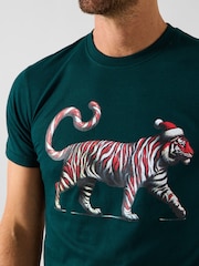 Joe Browns Candy Cane Tiger T-Shirt - Imagen 4 de 5