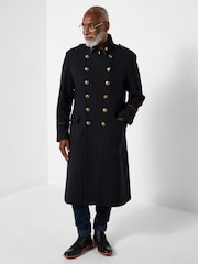 Joe Browns Black Double-Breasted Longline Military Coat - Image 2 of 9