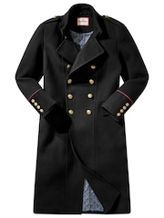 Joe Browns Black Double-Breasted Longline Military Coat - Image 8 of 9