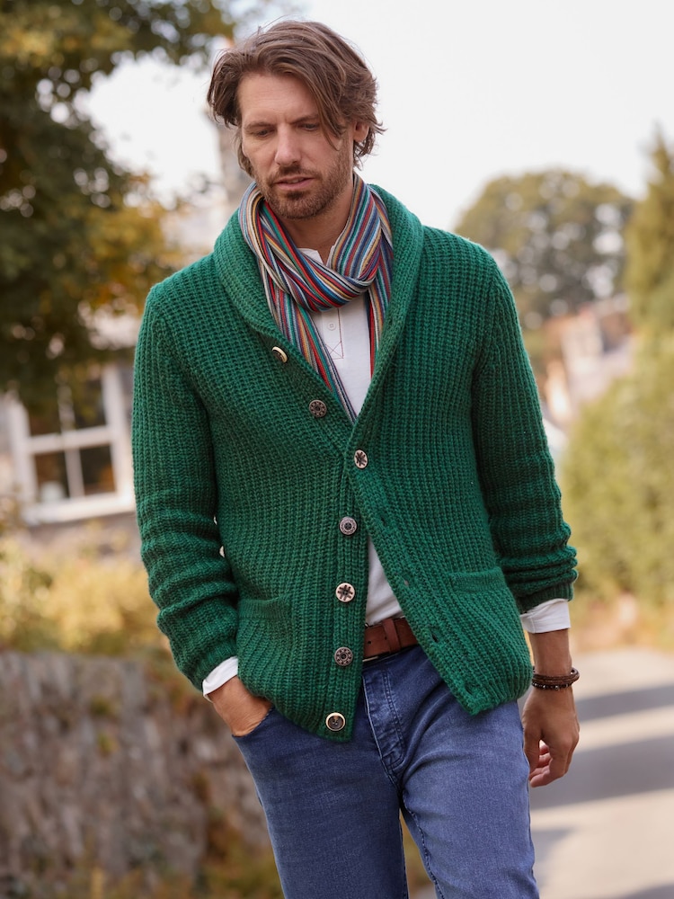 Joe Browns Green Reel Shawl Cardigan - Image 1 of 7 Joe Browns Green Reel Shawl Cardigan - Image 1 of 7