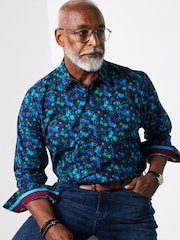 Joe Browns Green Classic Collar Long Sleeve Shirt - Image 1 of 6