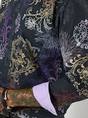 Joe Browns Black Large Paisley Print Long Sleeve Shirt - Image 2 of 5