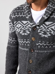 Joe Browns Grey Stylish Button-Up Cosy Knit Cardigan - Image 3 of 7