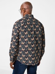 Joe Browns Black Ombre Button Butterfly Print Long Sleeve Shirt - Image 4 of 6