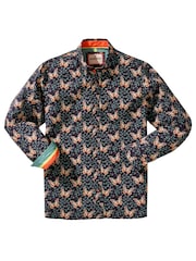 Joe Browns Black Ombre Button Butterfly Print Long Sleeve Shirt - Image 6 of 6