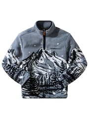 Joe Browns Grey Contrast Trim Borg Fleece - Image 7 of 7