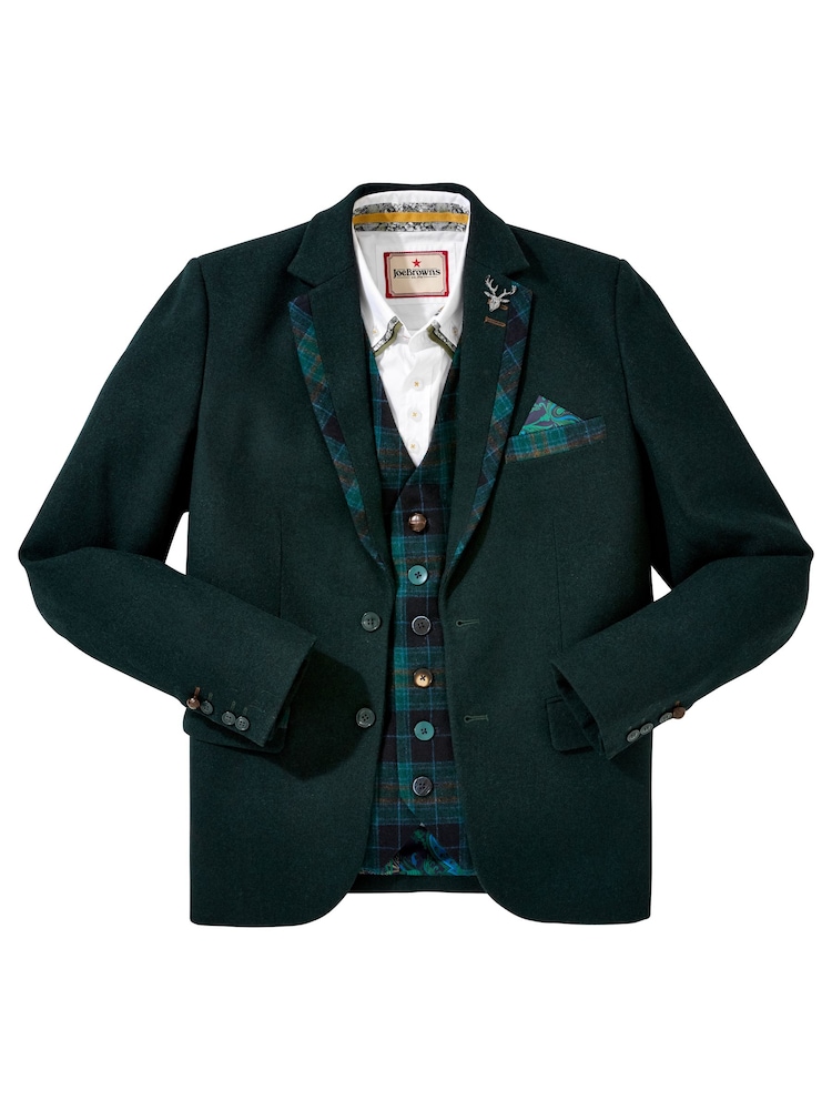 Joe Browns Green Stylish Check Trim Blazer - Image 8 of 8 Joe Browns Green Stylish Check Trim Blazer - Image 8 of 8