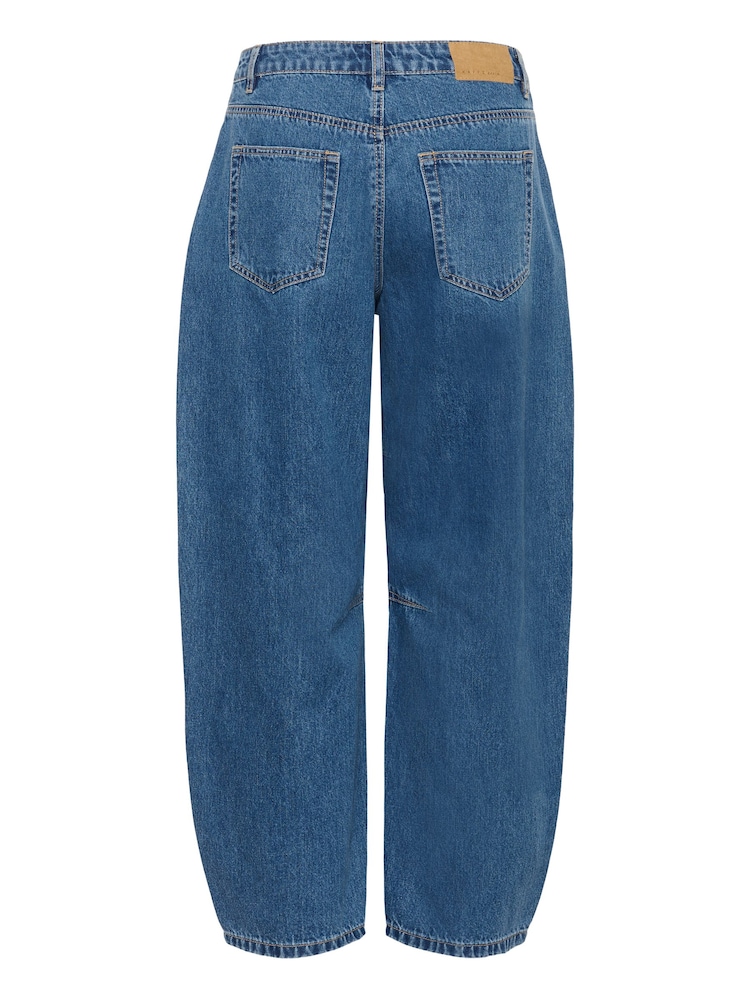Kaffe Blue KARoss High Waisted Barrel Jeans - Image 6 of 6