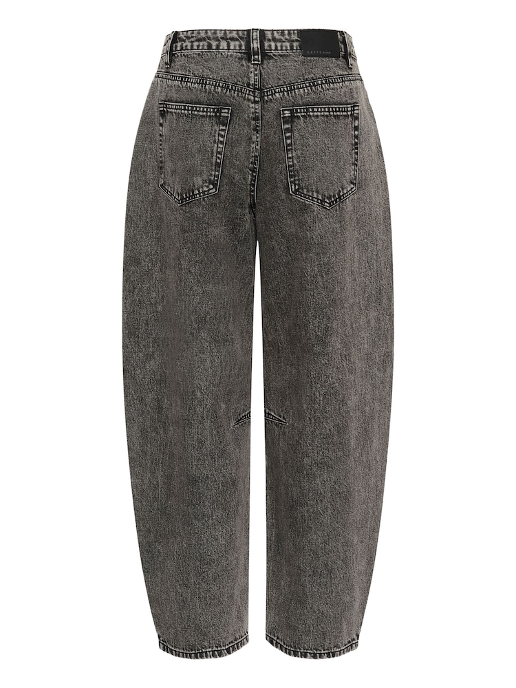 Kaffe Grey KARoss High Waisted Barrel Jeans - Image 5 of 5