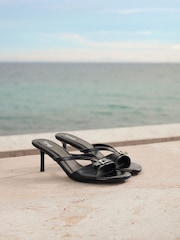 Linzi Black News Stiletto Heel Mules - Image 6 of 6