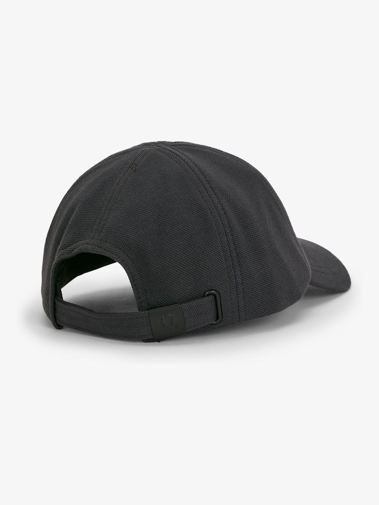 Fred Perry Grey Pique Classic Cap - Image 2 of 3 Fred Perry Grey Pique Classic Cap - Image 2 of 3
