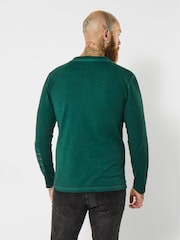 Joe Browns Green Embroidered Stitch & Button Pocket Henley Top - Image 4 of 6