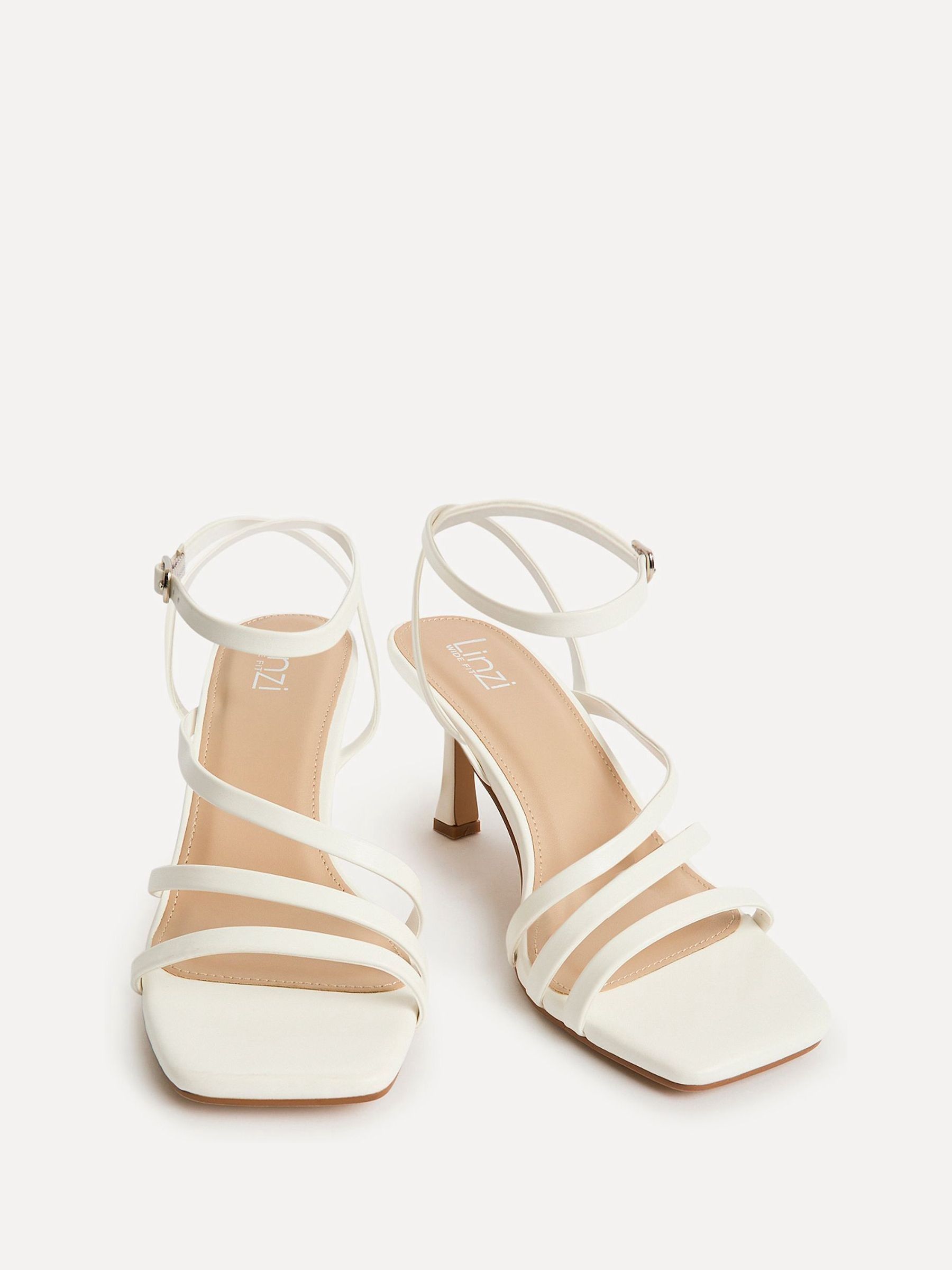 ふれいどまる Buy Linzi White Reflect Wide Fit Strappy Heeled Sandals from Next