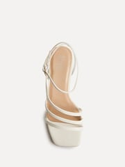 Linzi White Reflect Wide Fit Strappy Heeled Sandals - Image 4 of 5