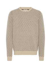 Blend Cream Geometric Crew Neck Knit Jumper - Image 5 of 5