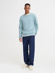 Blend Blue Printed Crew Neck Jumper - Image 3 of 5