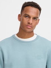 Blend Blue Printed Crew Neck Jumper - Image 4 of 5